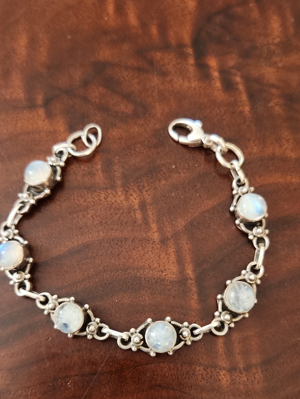 Vintage Moonstone And Silver Breaclet